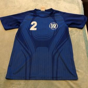 Blue soccer shirt